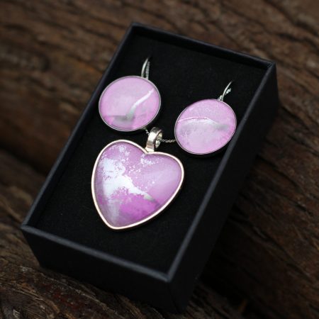 Lila álom- Nemesacél ékszerszett