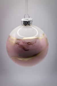 Karácsonyfa gömbdísz-rózsaszín