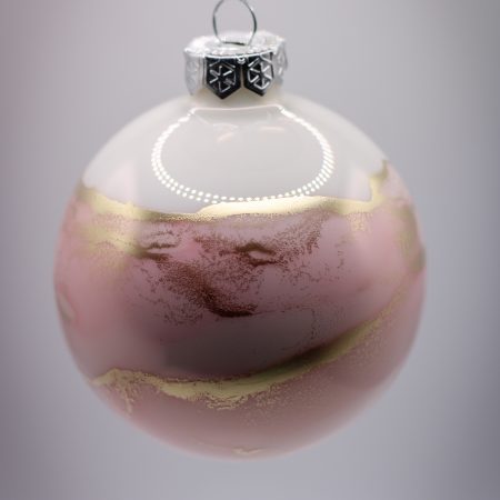 Karácsonyfa gömbdísz-rózsaszín