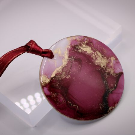 Alkoholos tintával festett kísérő ajándék- bordó