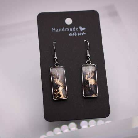 Kozmosz- Nemesacél fülbevaló